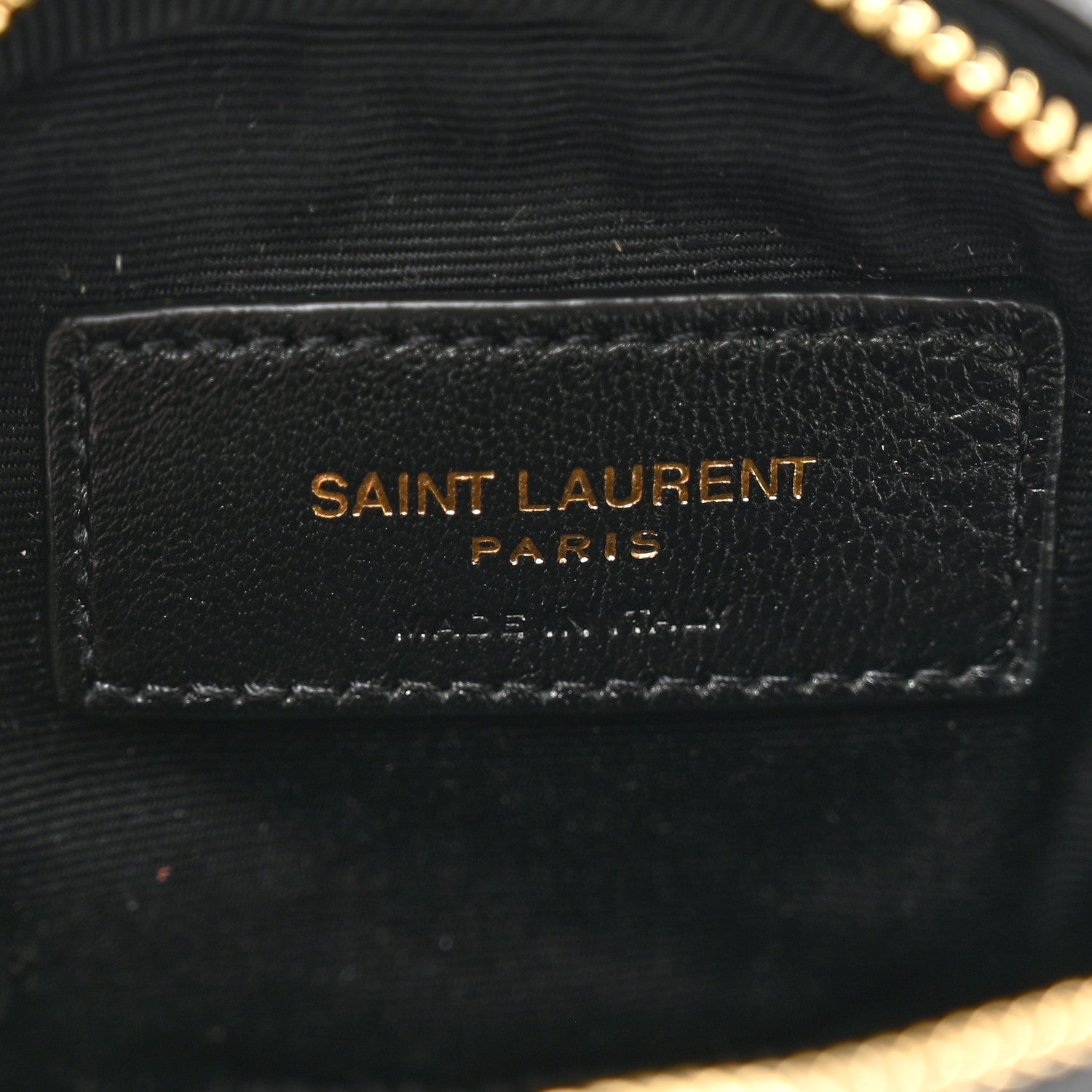 Saint Laurent Lambskin Quilted Lolita Cosmetic Pouch Black 6 of 7
