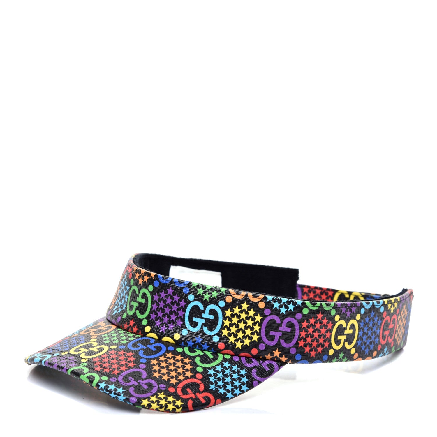 Gucci GG Supreme Monogram Psychedelic Izzy Visor L Black Multicolor 1 of 8