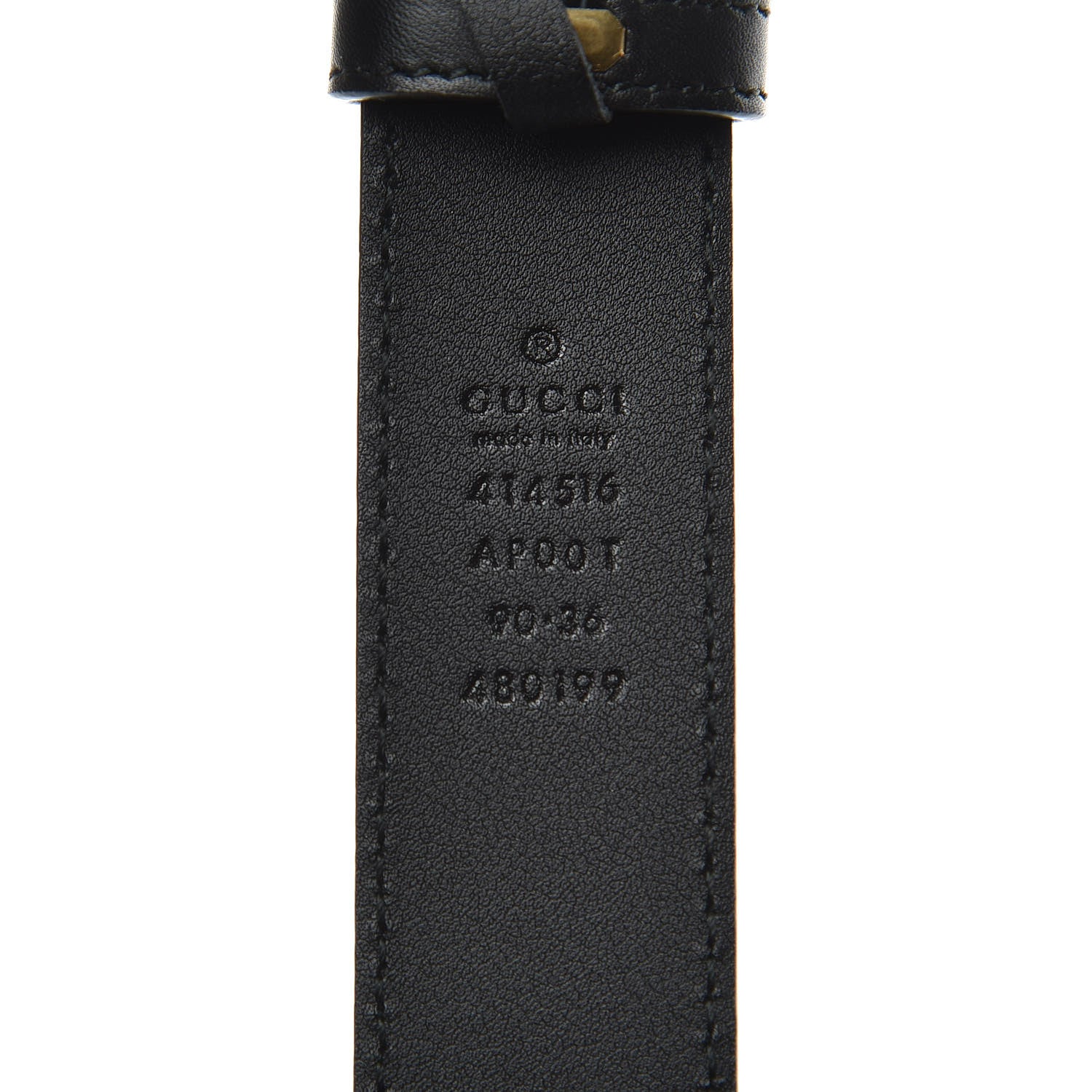 Gucci Calfskin Double G 30mm Belt 90 36 Black 6 of 6