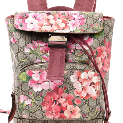Gucci GG Supreme Monogram Blooms Small Single Buckle Backpack Beige Multicolor Dry Rose 8 of 10