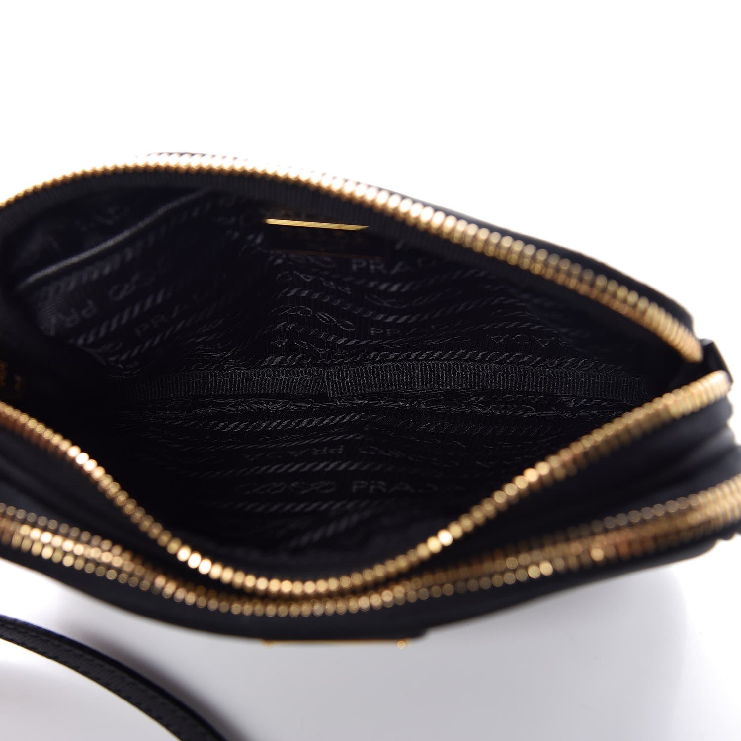 Prada Tessuto Nylon Convertible Crossbody Wristlet Black 6 of 8