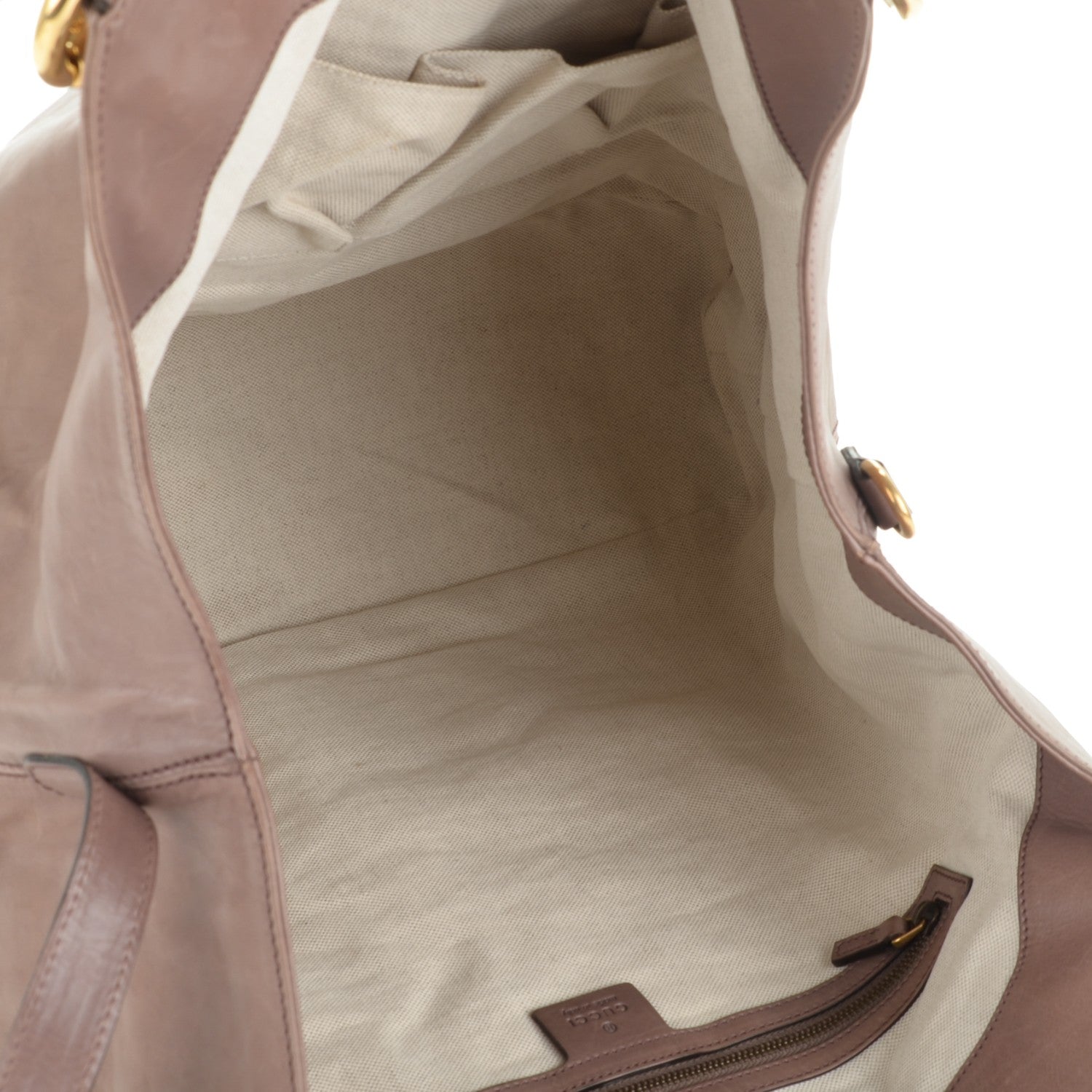 Gucci Calfskin Soft Icon Tote Pink Tan 5 of 7