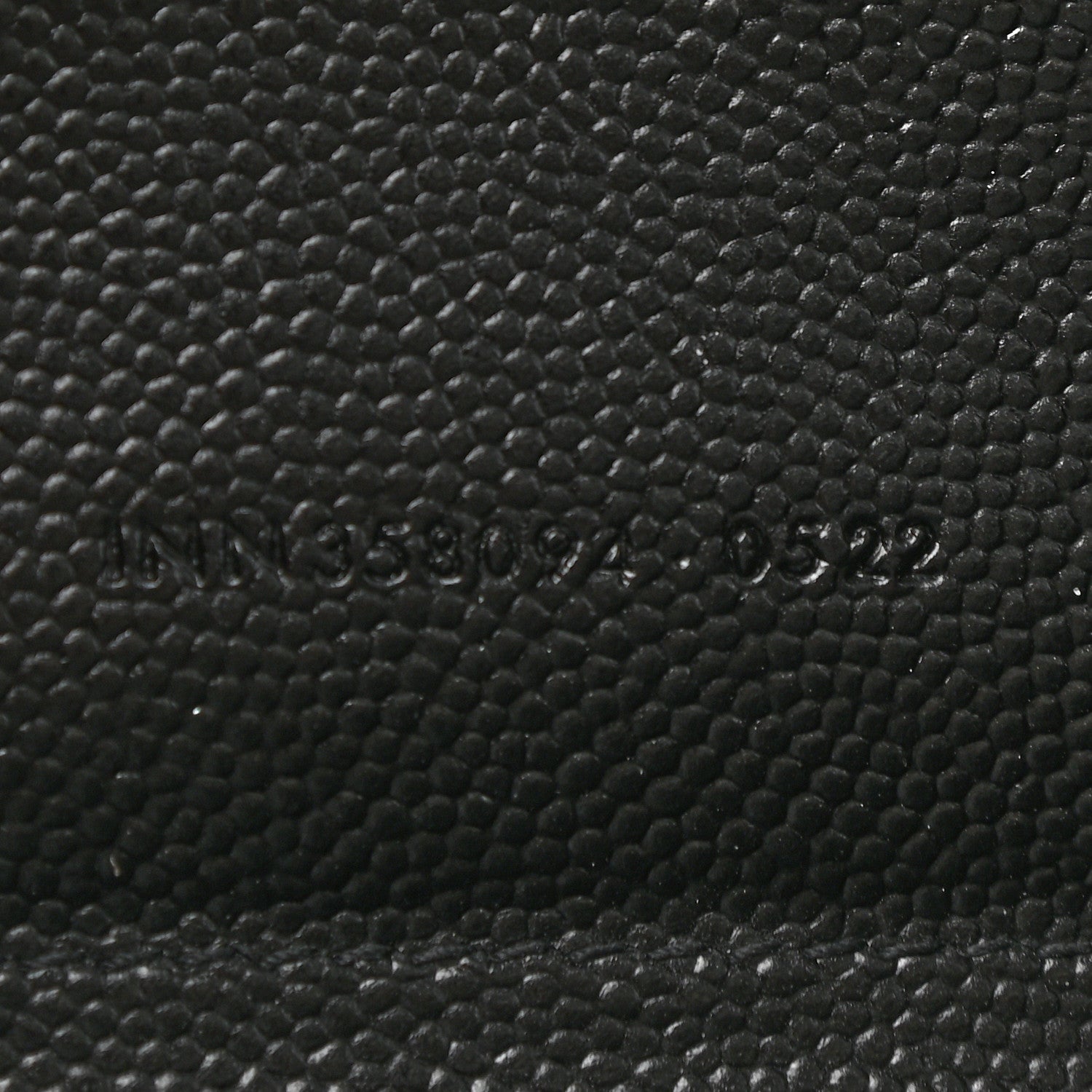 Saint Laurent Grain De Poudre Matelasse Chevron Monogram Zip Around Wallet Black 6 of 6