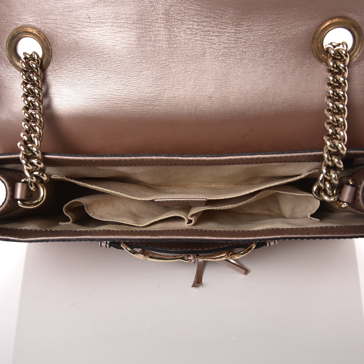 Shine Guccissima Medium Emily Chain Shoulder Bag Dark Cipria