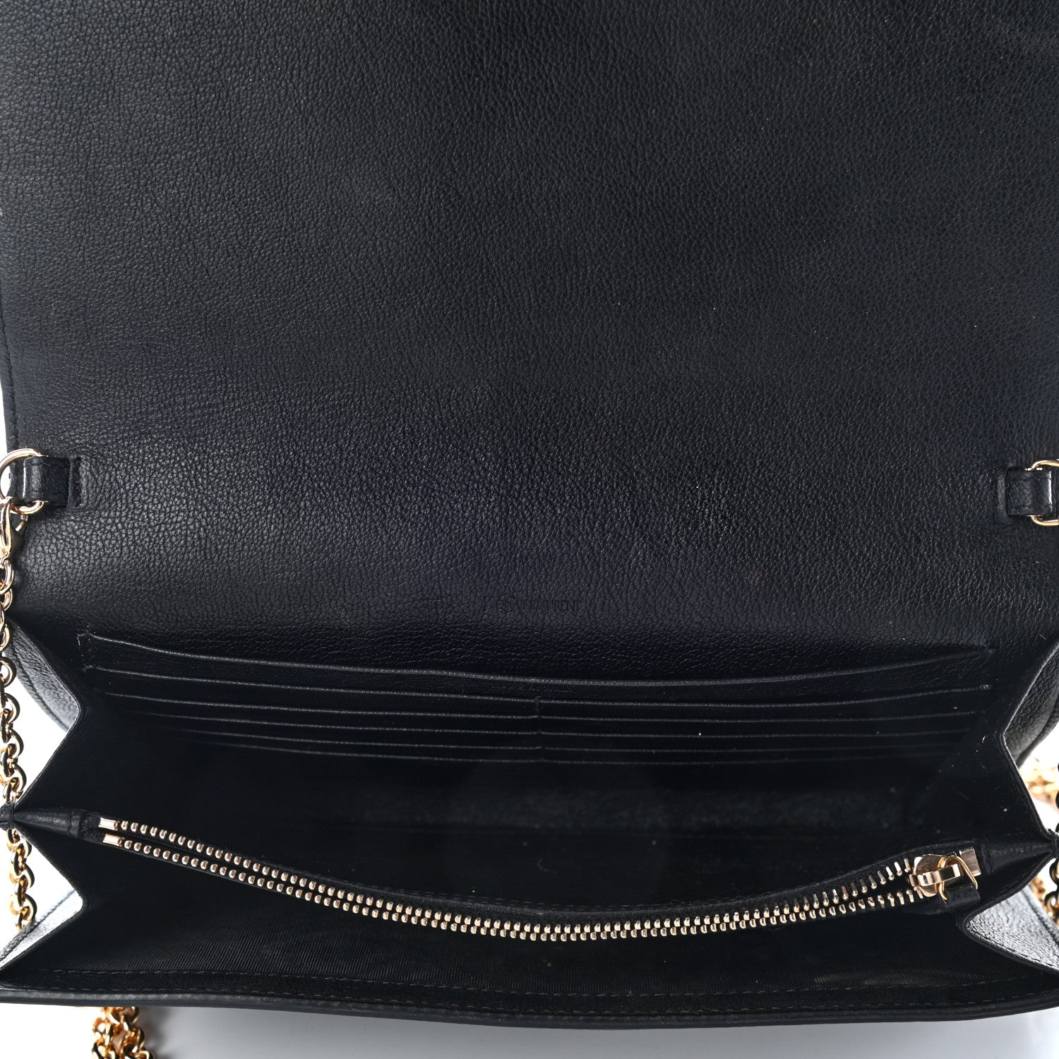 Saint Laurent Calfskin Monogram Belle de Jour Chain Clutch Black 5 of 19
