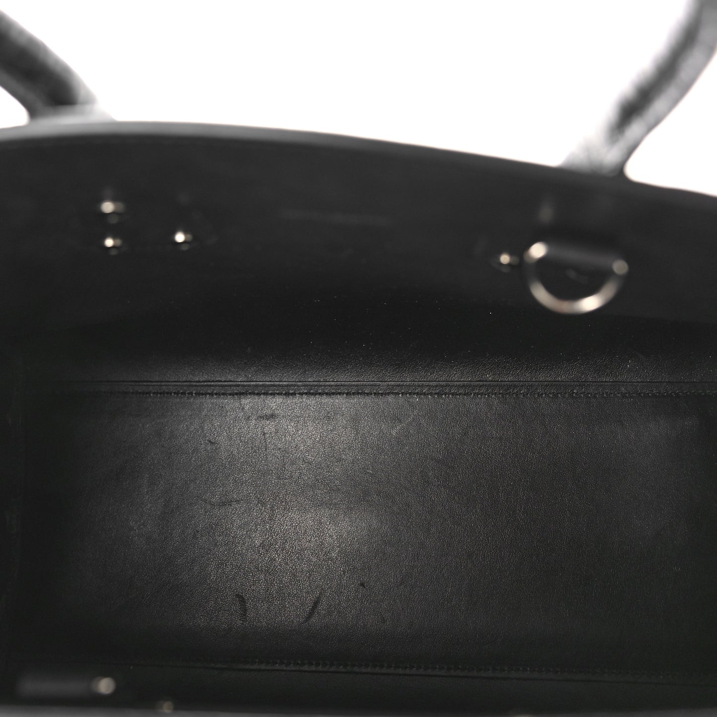 Calfskin Crocodile Embossed Small Sac de Jour Black