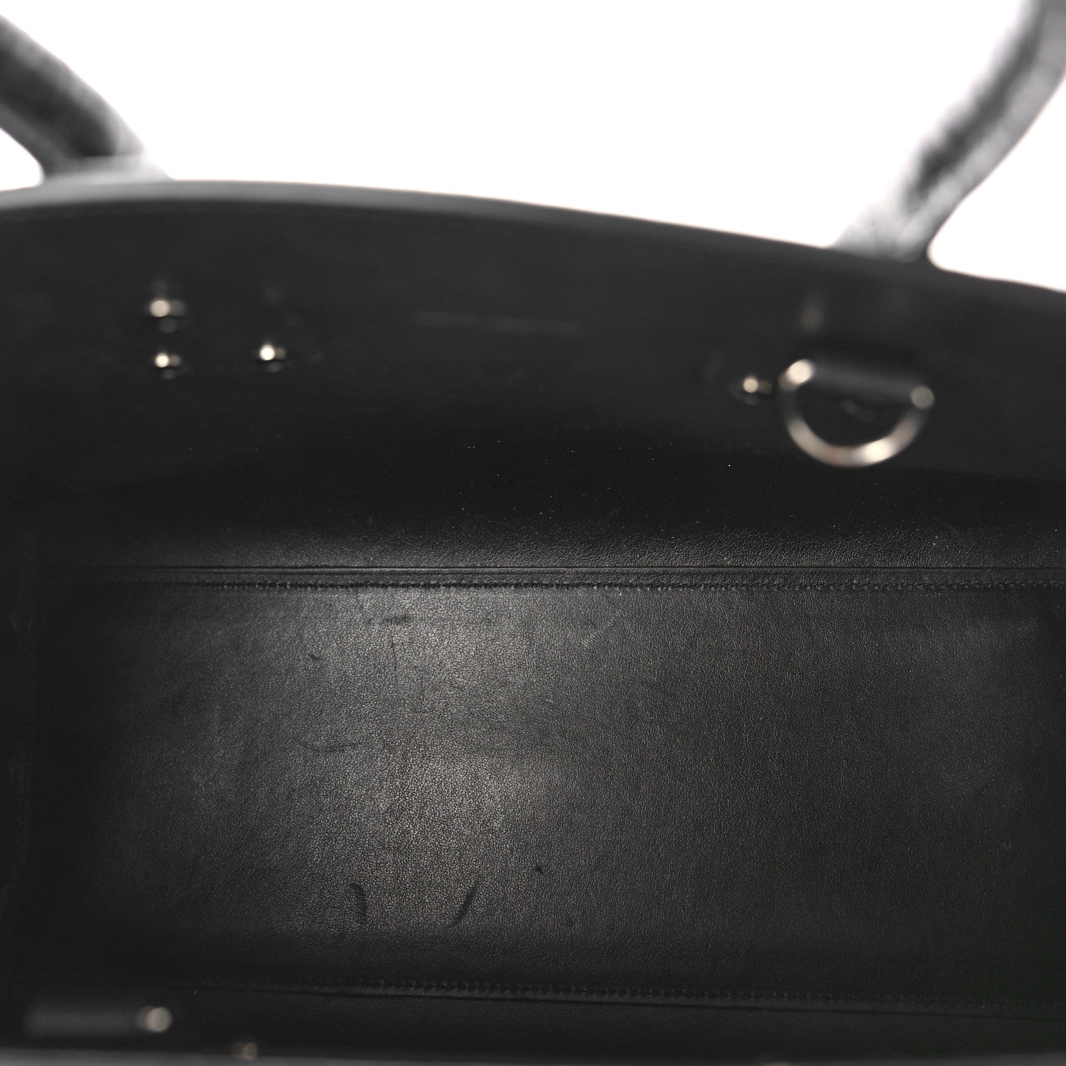 Saint Laurent Calfskin Crocodile Embossed Small Sac de Jour Black 7 of 11