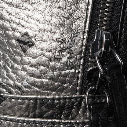 MCM Metallic Visetos Medium Stark Backpack Silver Black 11 of 12