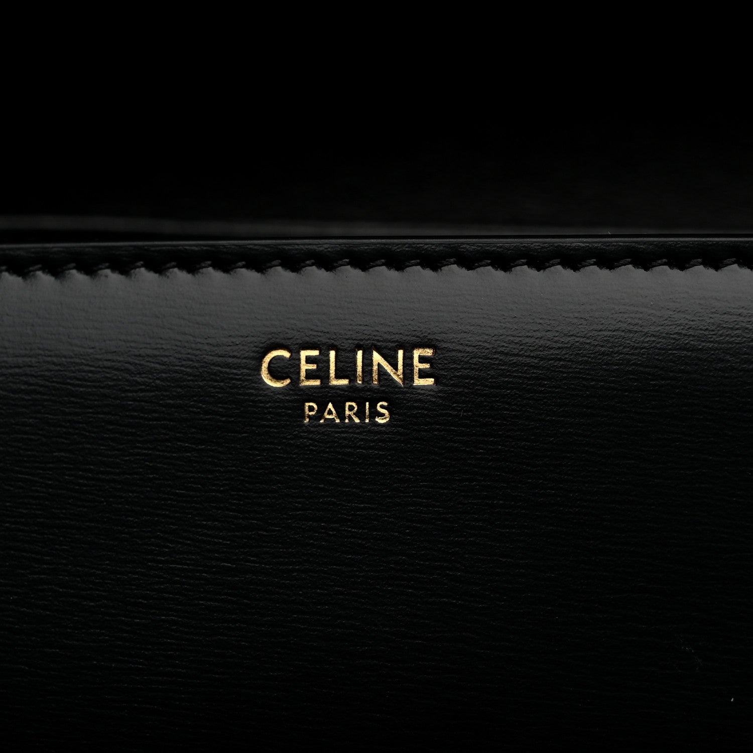 Celine Shiny Calfskin Medium Triomphe Black 8 of 13