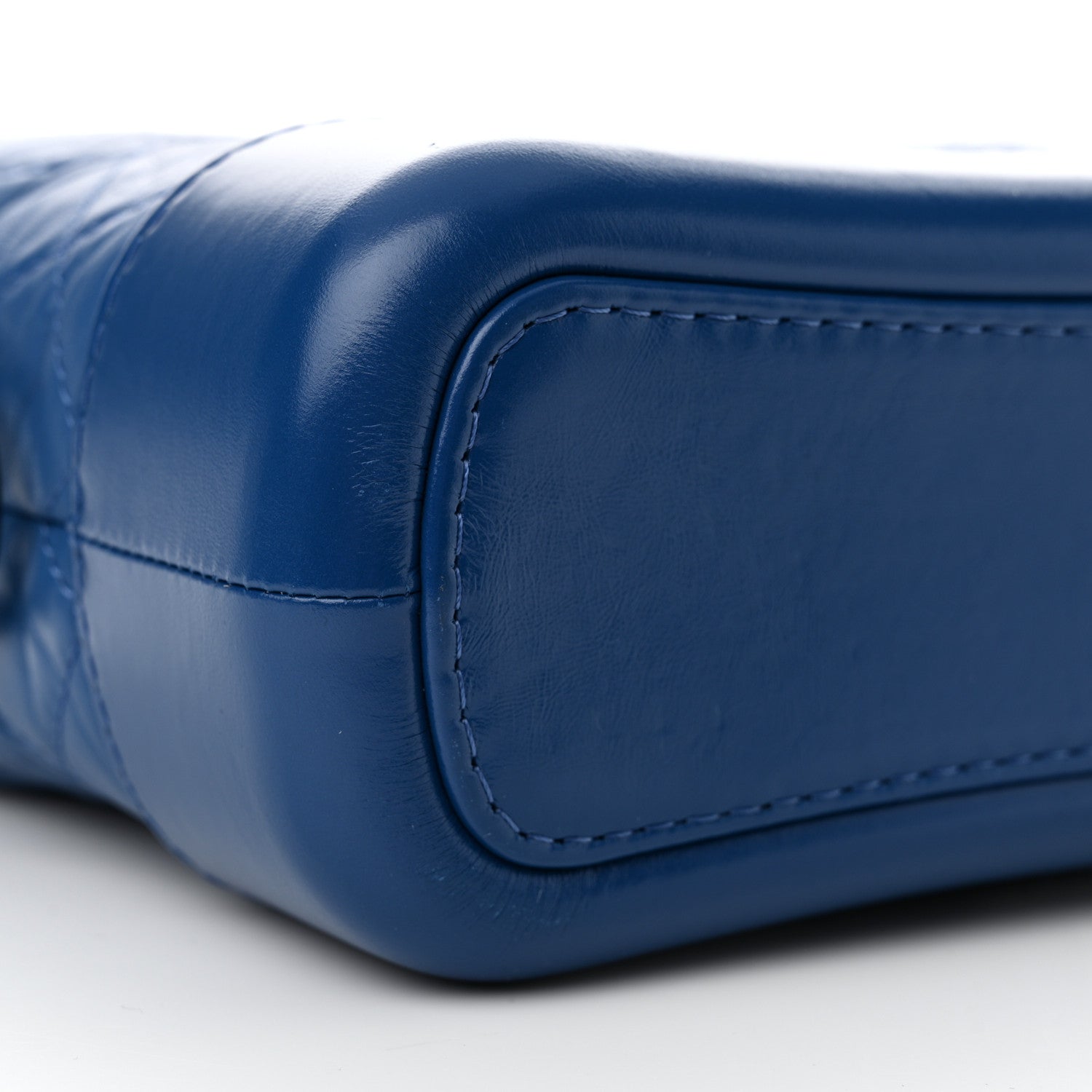 Chanel Aged Calfskin Quilted Small Gabrielle Hobo Blue 9 of 12