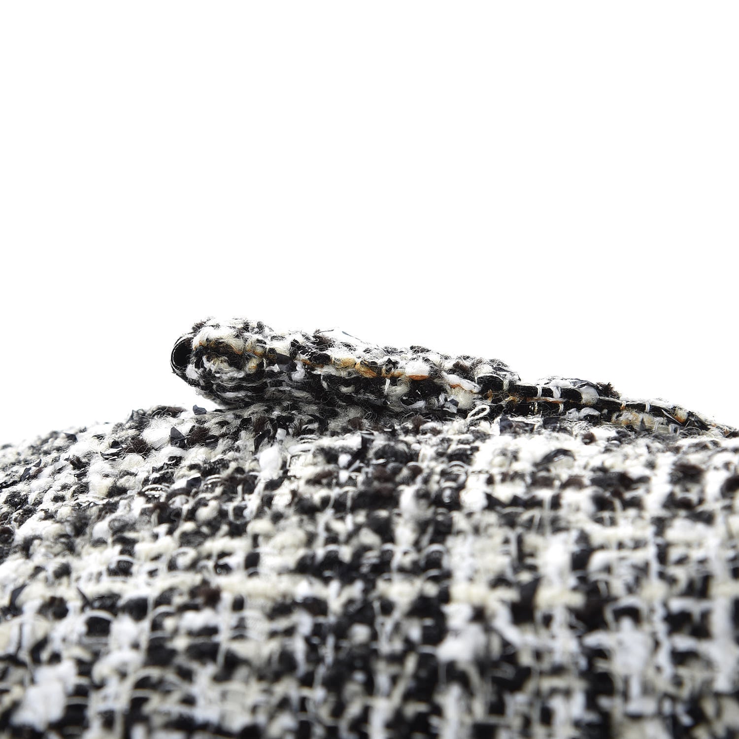Alexander McQueen Tweed Calfskin Manta Clutch Black White 9 of 9