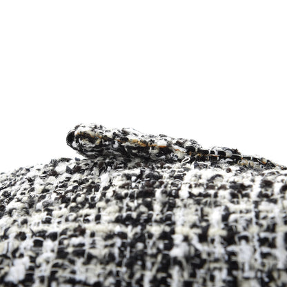 Alexander McQueen Tweed Calfskin Manta Clutch Black White 9 of 9