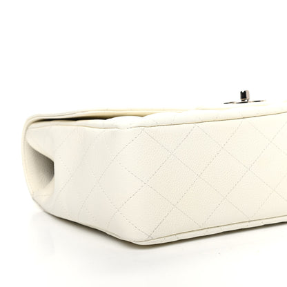 Chanel Caviar Quilted Jumbo Single Flap White 8 of 9