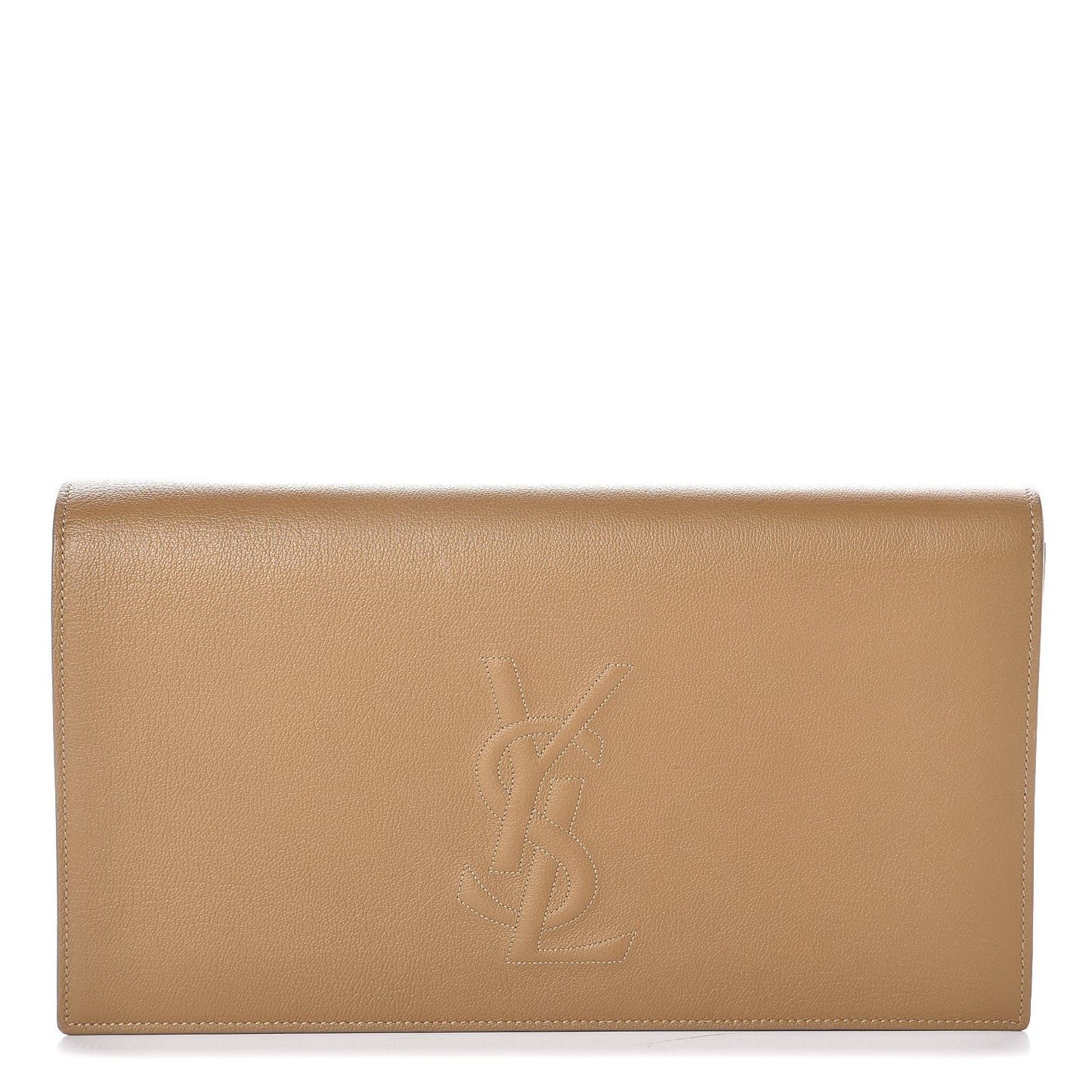 Calfskin Monogram Large Belle De Jour Clutch Beige