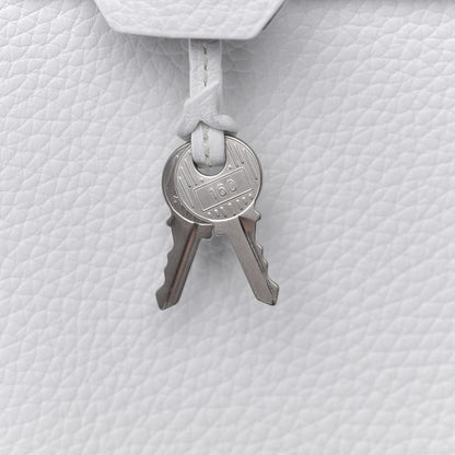 Hermes Taurillon Clemence Horseshoe Kelly Retourne 25 White Black 29 of 43