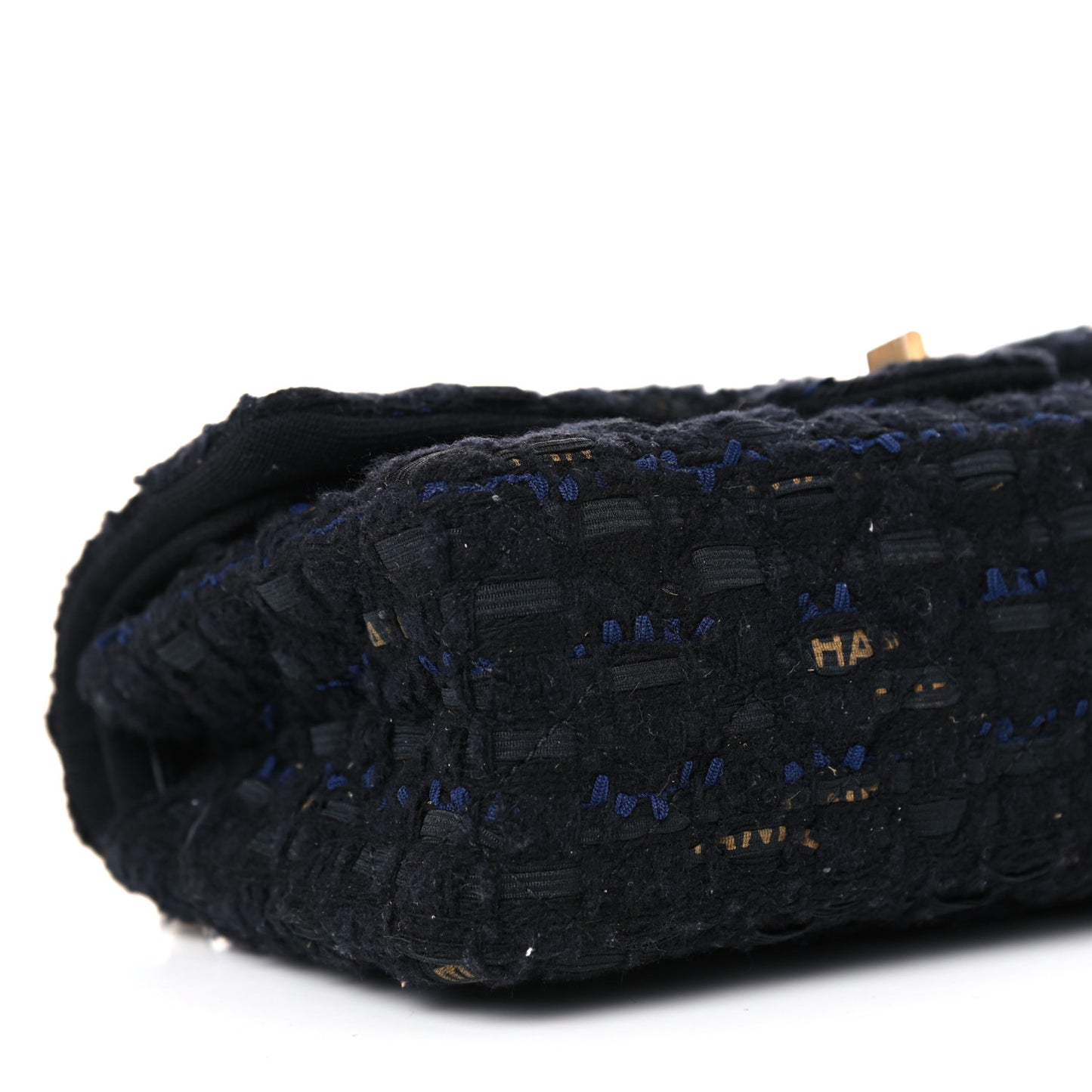 Tweed Quilted 2.55 Reissue 225 Flap Black Gold Navy