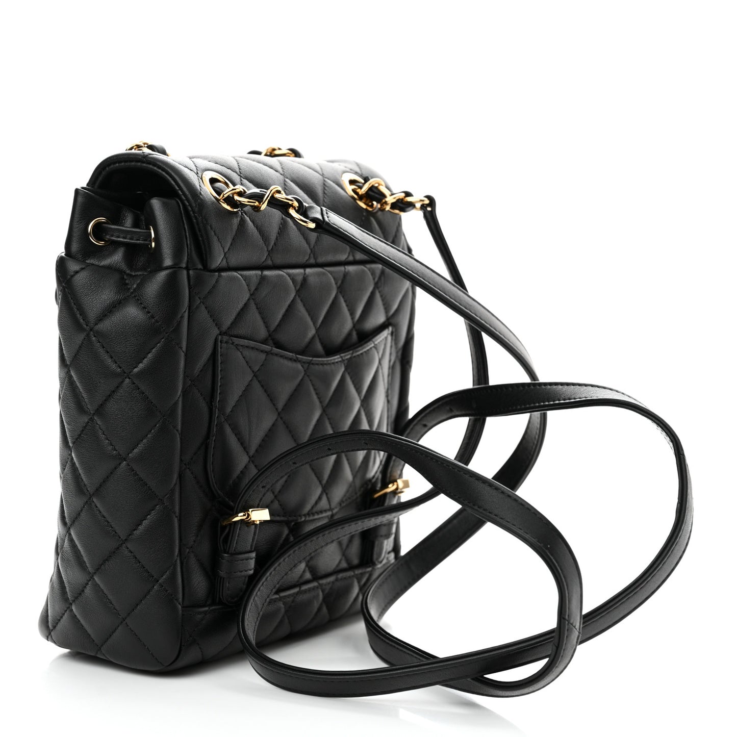 Calfskin Quilted Mini Urban Spirit Backpack Black