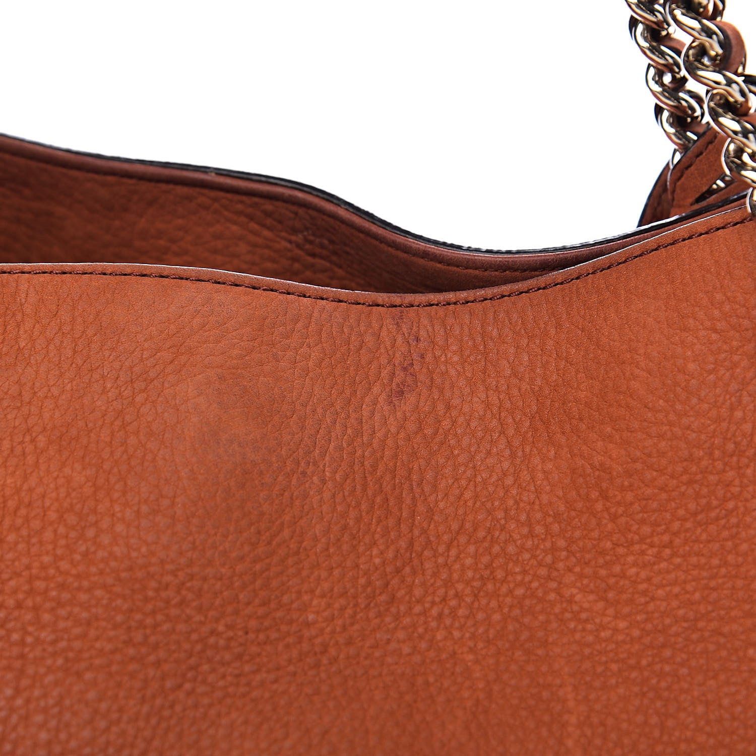 Gucci Vitello Range Medium Soho Chain Shoulder Bag Old Whisky 15 of 21
