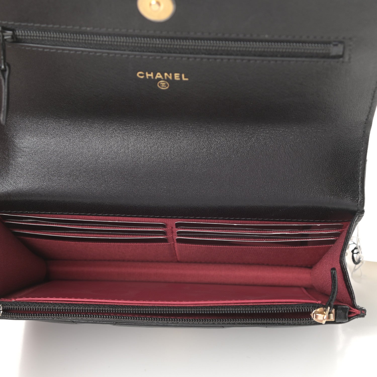 Chanel Lambskin Quilted Chanel 19 Wallet On Chain WOC Black 5 of 10