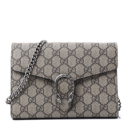 Gucci GG Supreme Monogram Mini Dionysus Chain Wallet Beige Black 1 of 8