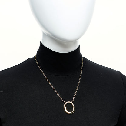 Tiffany 18K Yellow Gold Diamond Medium Lock Pendant Necklace 2 of 6