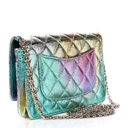 Chanel Metallic Goatskin Quilted 2.55 Reissue Wallet on Chain WOC Multicolor 2 of 6