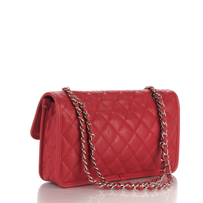 Chanel Caviar Quilted Medium French Riviera Flap Red 3 of 8