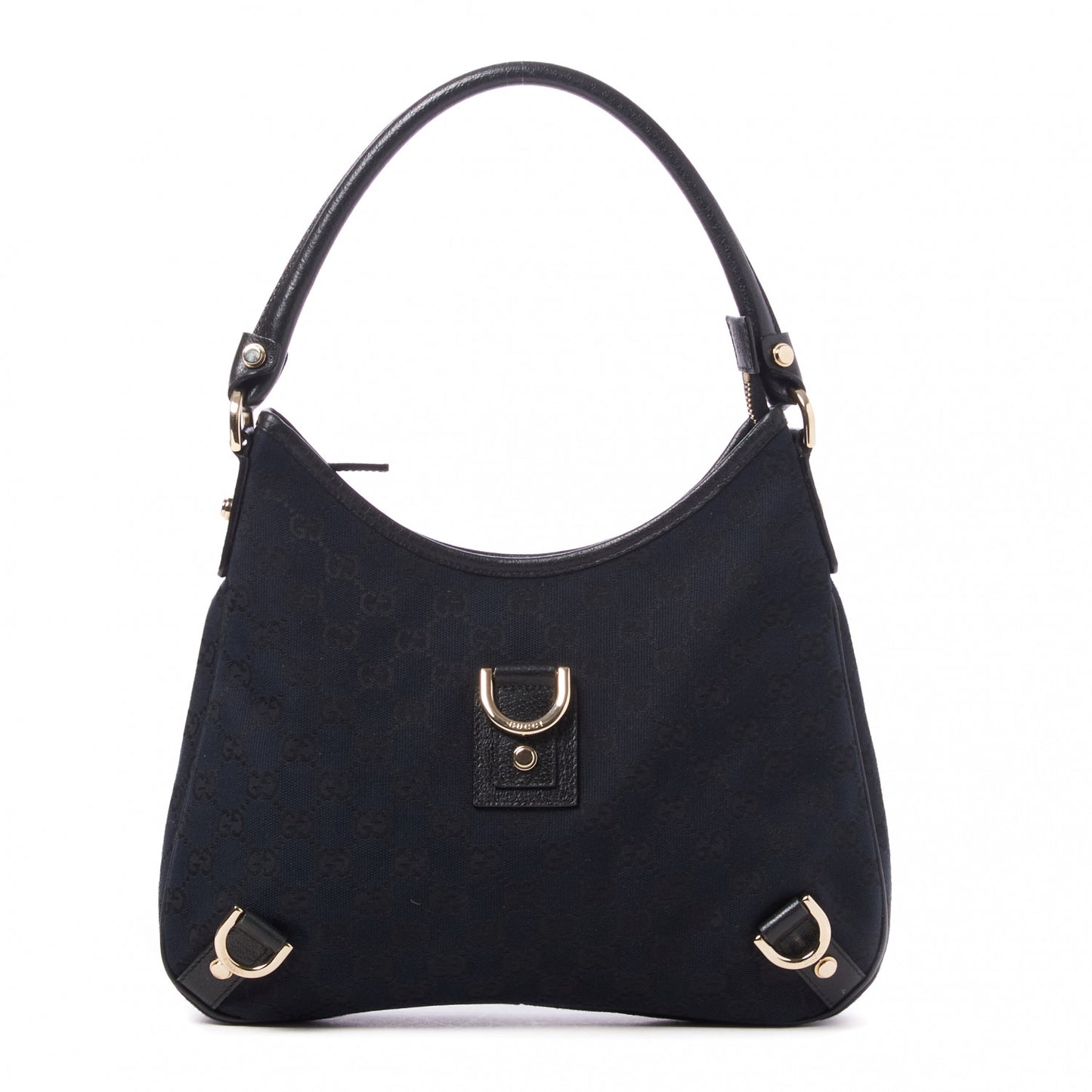 Monogram Medium Abbey D Ring Hobo Black
