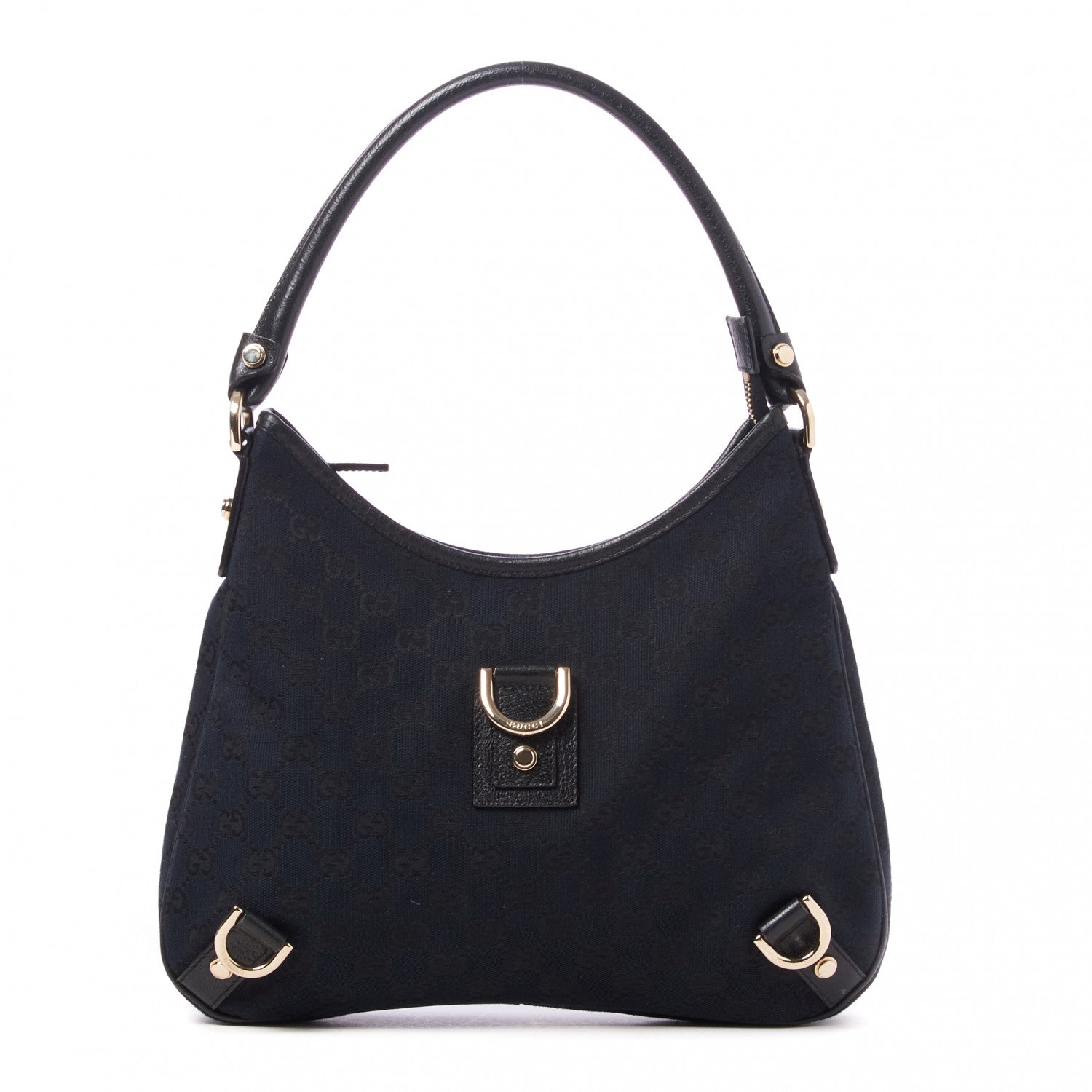 Gucci Monogram Medium Abbey D Ring Hobo Black 1 of 8