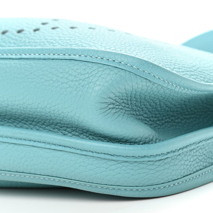 Hermes Taurillon Clemence Evelyne III PM Bleu Atoll 10 of 12