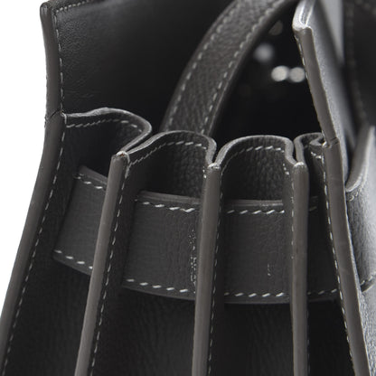 Saint Laurent Grained Calfskin Topstitch Small Sac De Jour Grey 10 of 13