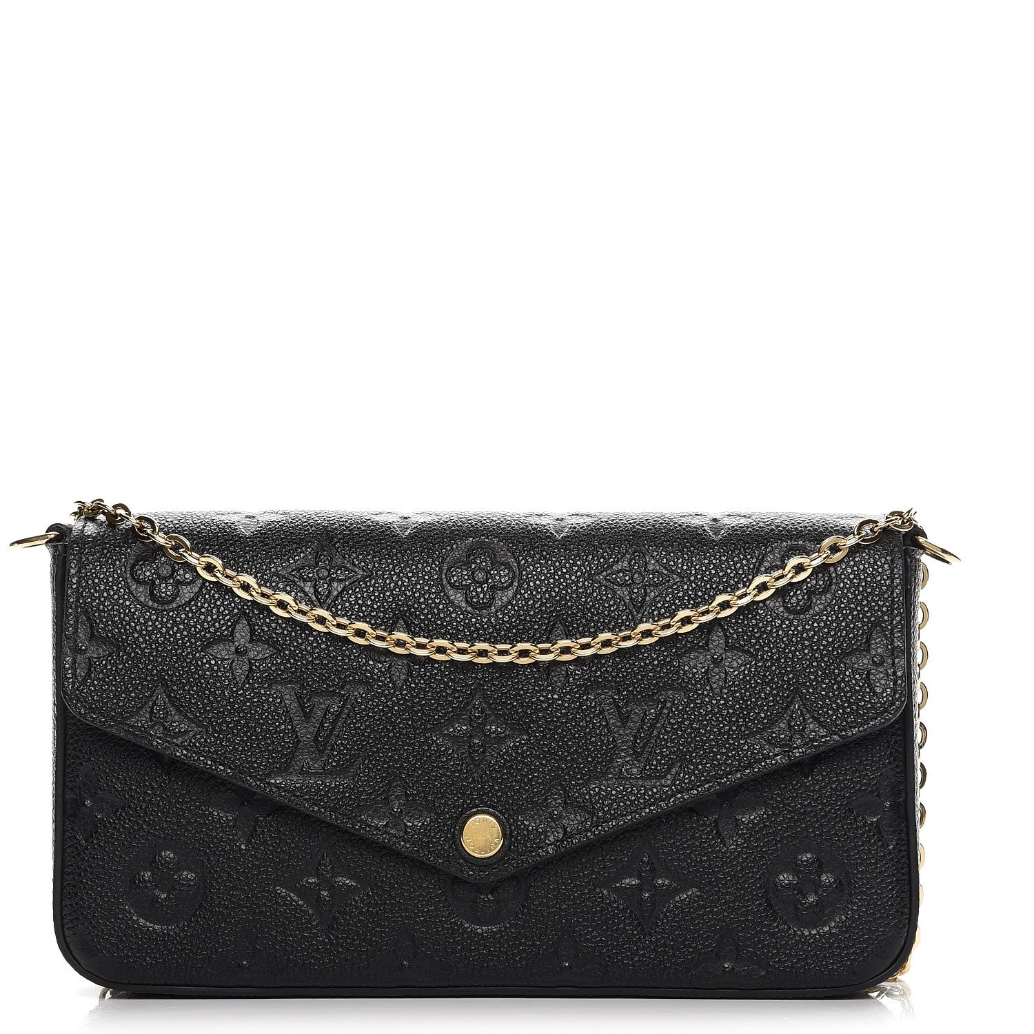 Louis Vuitton Empreinte Pochette Felicie Chain Wallet Black 1 of 11