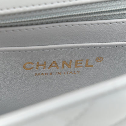 Chanel Lambskin Quilted Extra Mini Rectangular Flap Light Blue 6 of 11