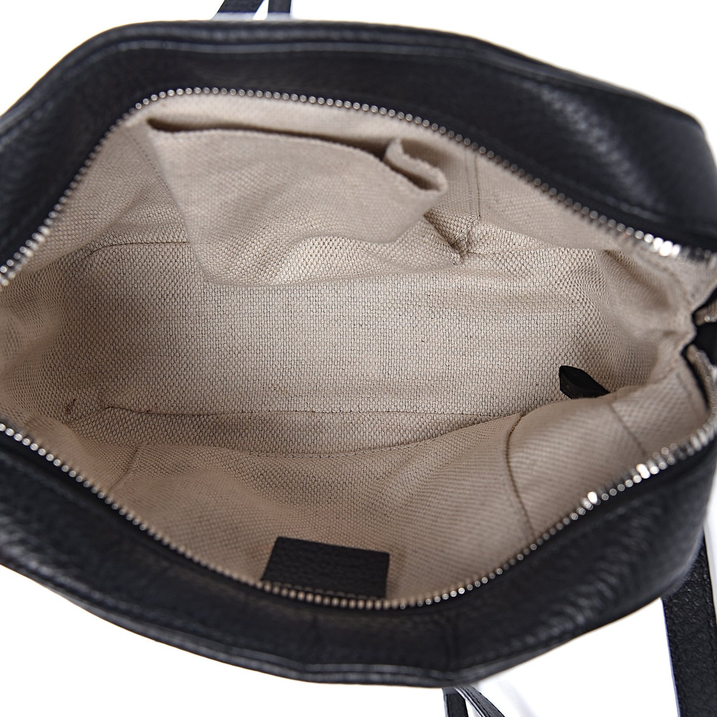 Pebbled Calfskin Studded Small Soho Disco Bag Black