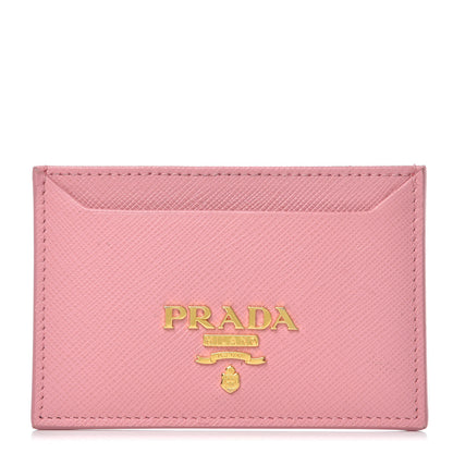 Prada Saffiano Metal Card Case Peonia 1 of 8