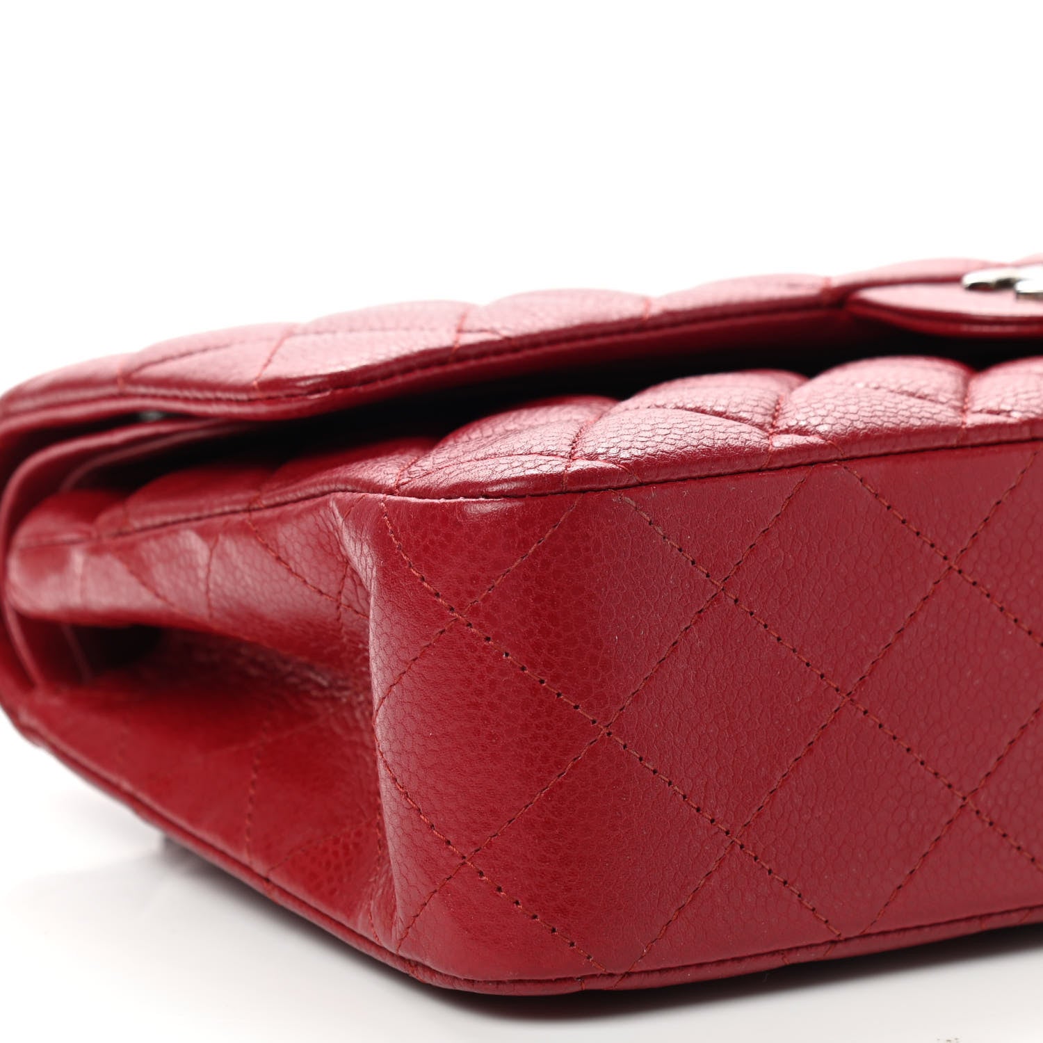 Chanel Caviar Quilted Medium Double Flap Red 9 of 12