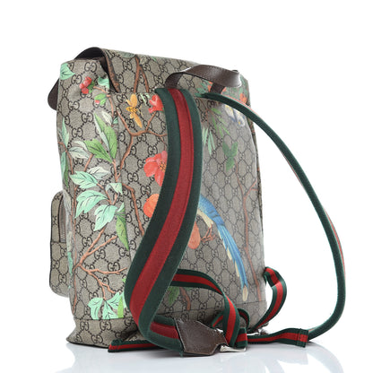 Gucci GG Supreme Monogram Tian Web Single Buckle Backpack Beige Multicolor New Acero 3 of 11