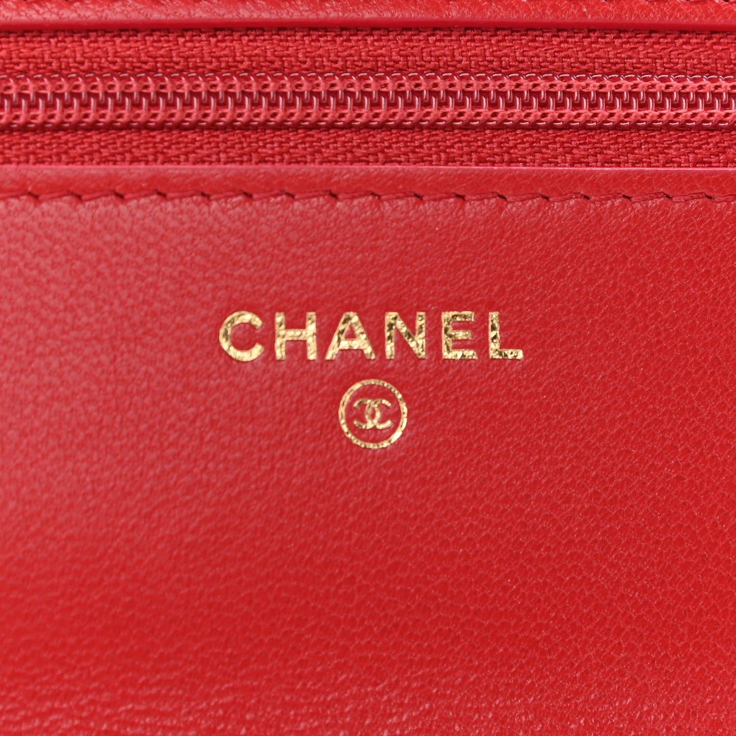 Chanel Goatskin Quilted Chanel 19 Wallet On Chain WOC Red 6 of 13