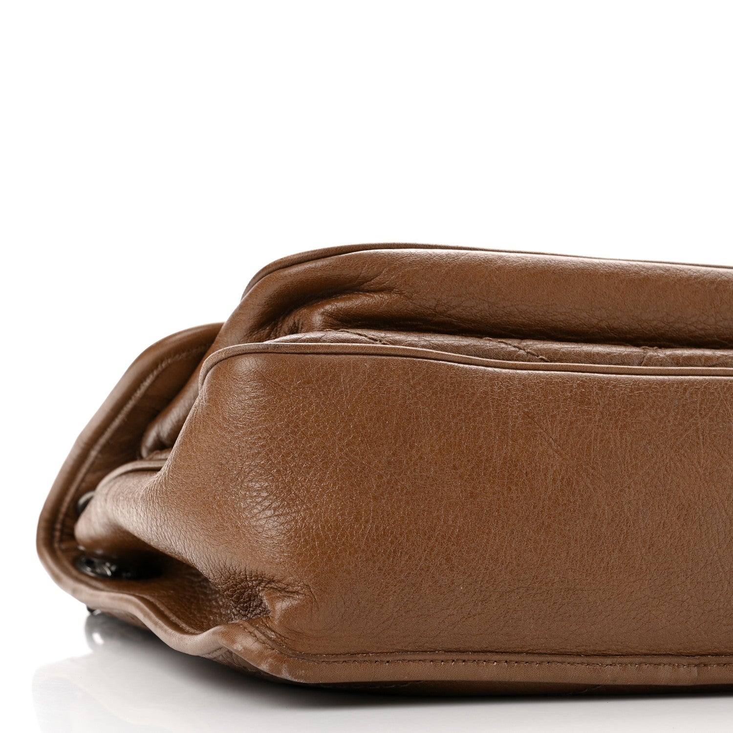 Saint Laurent Crinkled Calfskin Matelasse Monogram Medium Niki Chain Satchel Tan Brown 9 of 10