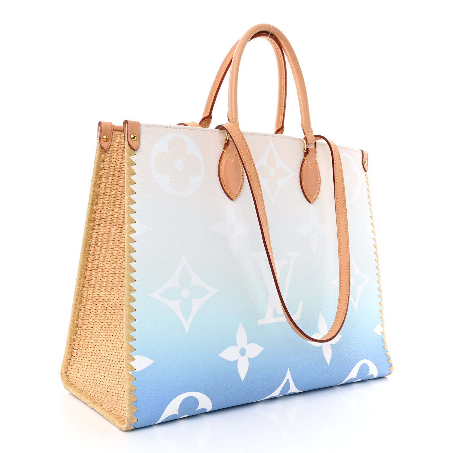 Louis Vuitton Monogram Giant Raffia Mykonos By The Pool Onthego GM Blue 3 of 16