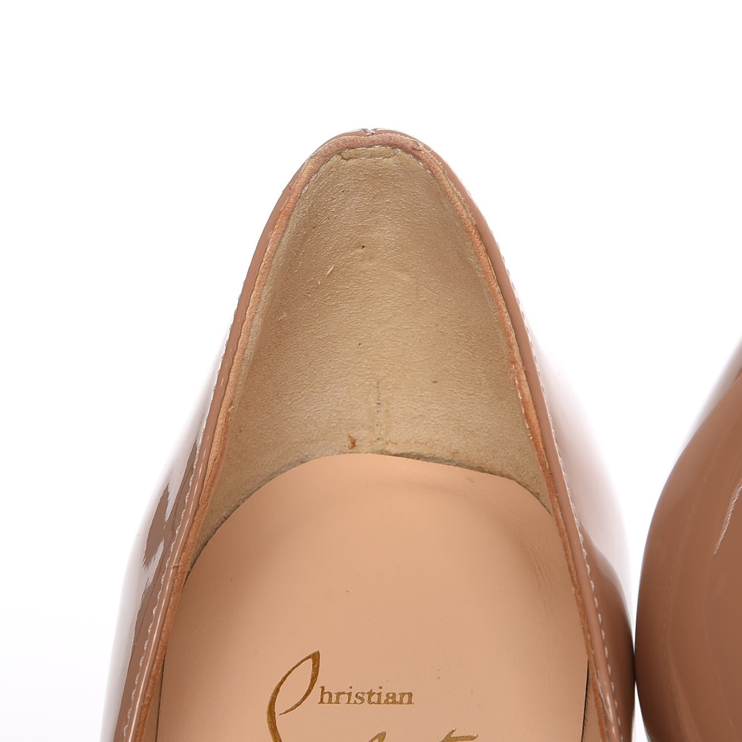 Christian Louboutin Patent Wallis 100 Pumps 35.5 Nude 12 of 12