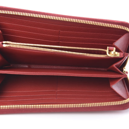 Prada Saffiano Shine Monochrome Zip Around Wallet Fuoco 5 of 8