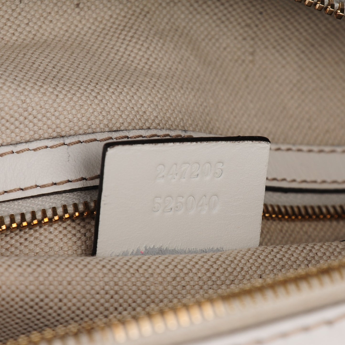 Monogram Selleria Calfskin Vintage Web Medium Boston Beige Blue Mystic White