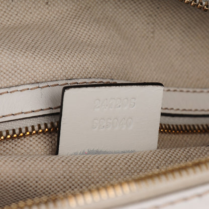 Gucci Monogram Selleria Calfskin Vintage Web Medium Boston Beige Blue Mystic White 7 of 7