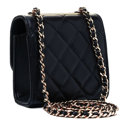 Chanel Lambskin Quilted Mini Trendy CC Chain Wallet Black 3 of 9