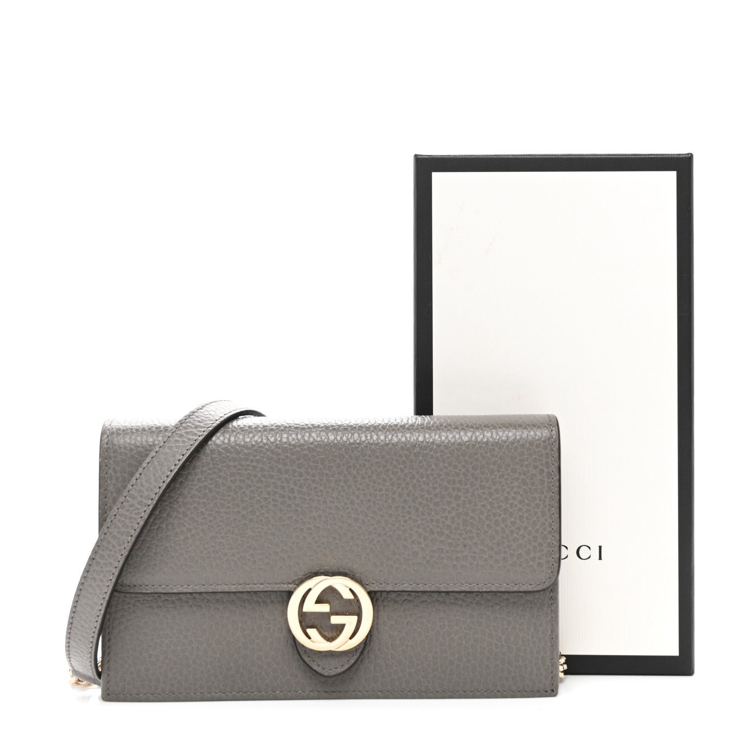 Gucci Dollar Calfskin Interlocking G Chain Wallet Loess 11 of 11