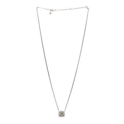 David Yurman Sterling Silver Diamond Prasiolite 7mm Chatelaine Pendant Necklace 3 of 7