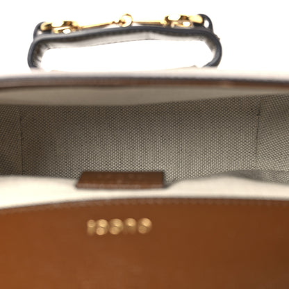Gucci GG Supreme Monogram Web Mini Horsebit 1955 Shoulder Bag Beige Brown Sugar 5 of 11