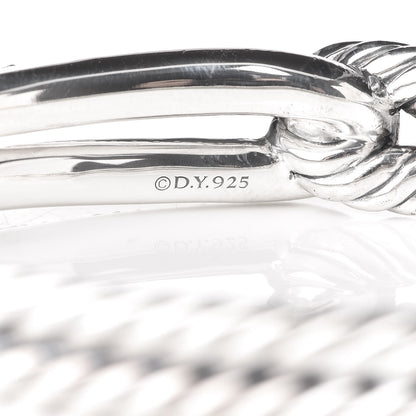 David Yurman Sterling Silver Diamond Pave 10mm Single Loop Labyrinth Bracelet 4 of 4