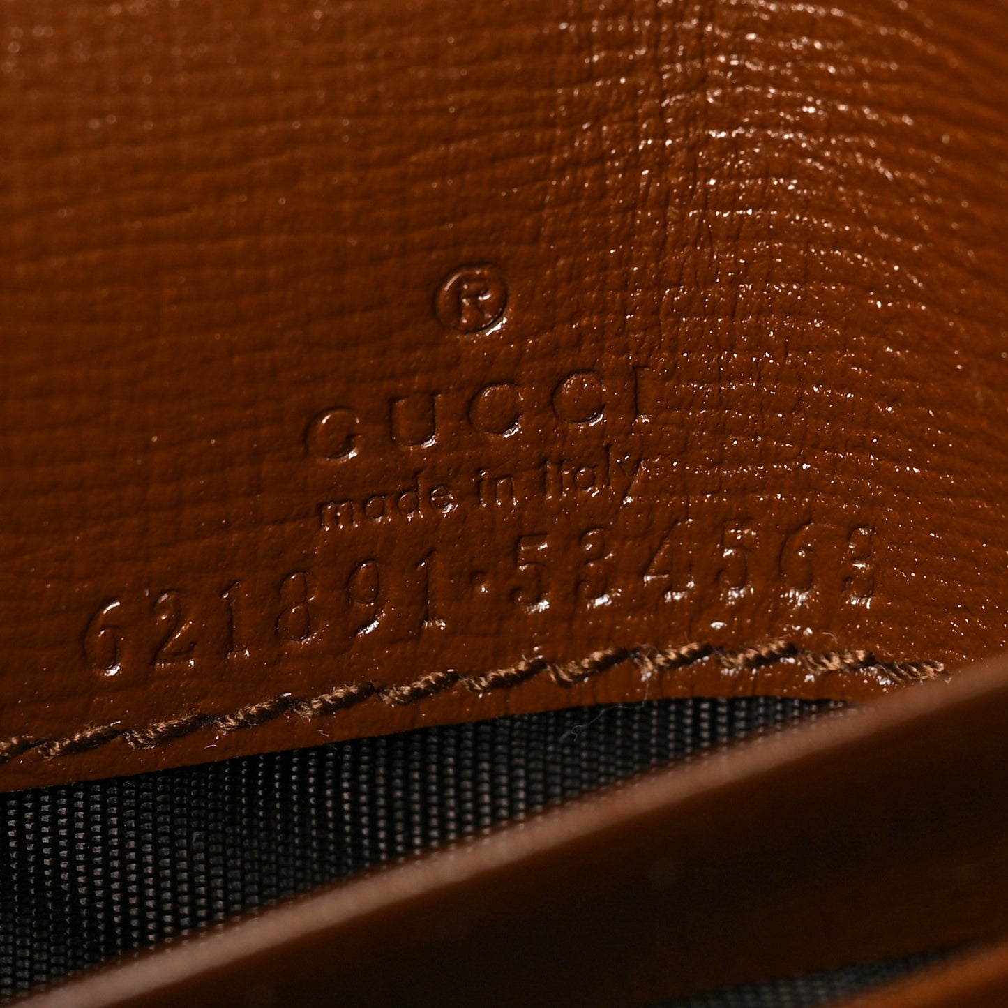 GG Supreme Monogram Azalea Calfskin Horsebit 1955 Flap Card Case Wallet Beige Ebony Brown Sugar